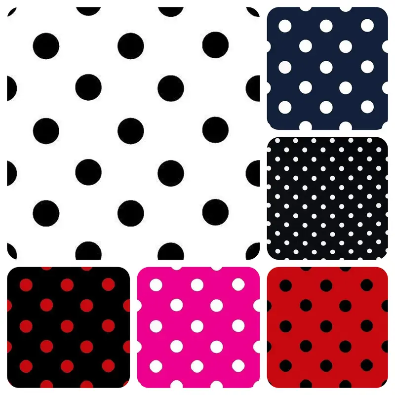 1-Inch Spot Print Poly-Cotton Fabric – Lightweight Yardage 1