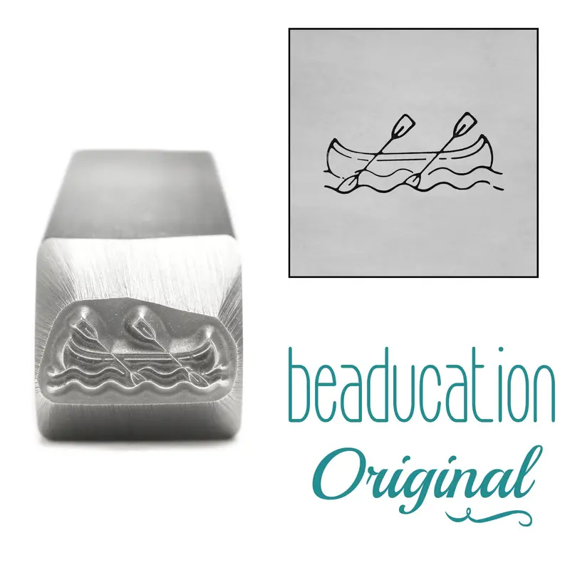 10.5Mm Canoe For Two Metal Texture Stamp – Beaducation Original Impression Tool 1