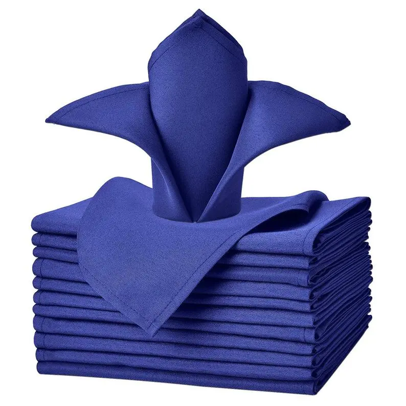 12-Piece Set Of 20" X 20" Reusable Polyester Cloth Napkins 1