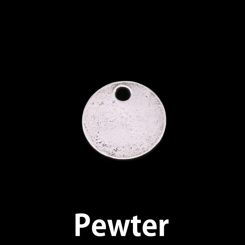 12Mm Pewter Disc Blank With Center Hole — 16-Gauge 1