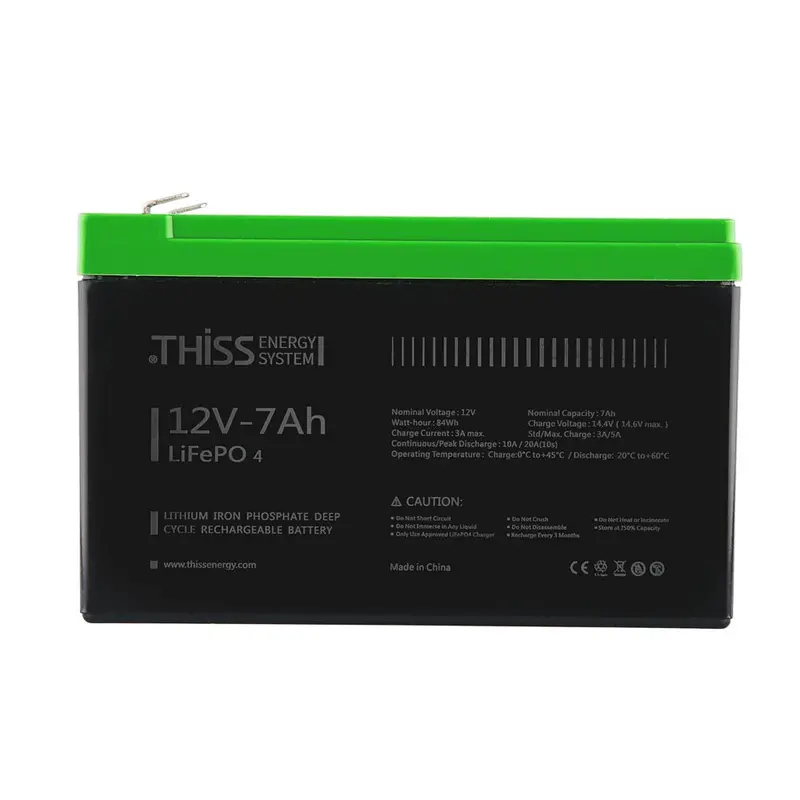 12V 7Ah Lifepo4 Deep-Cycle Rechargeable Battery With Built-In Bms — Maintenance-Free Energy Storage For Off-Grid & Home Backup Use 1
