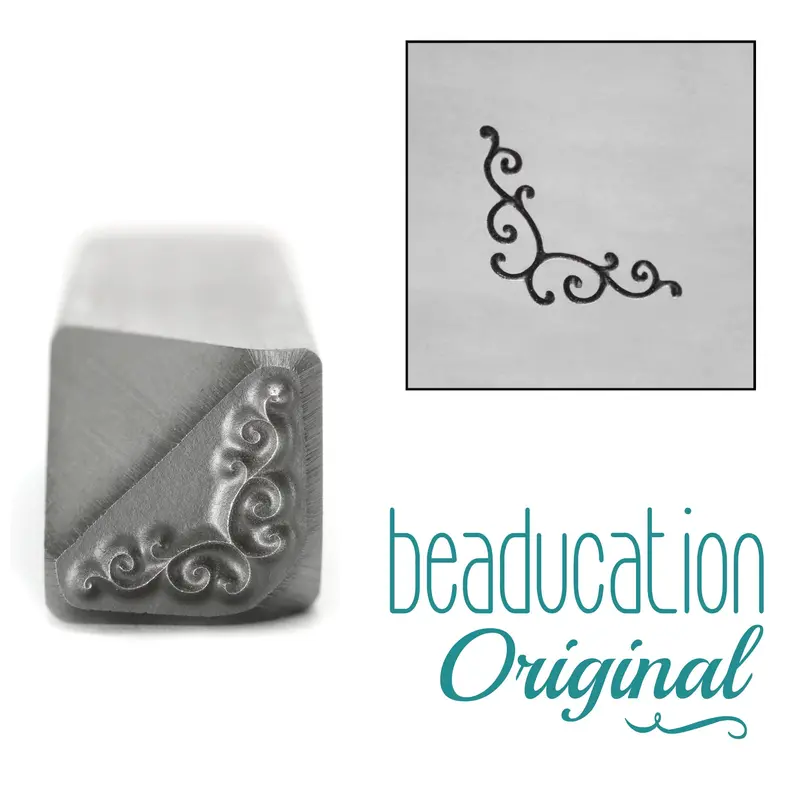 13Mm Spiral Bracket Metal Stamp – Beaducation Ornamental Border Tool 1
