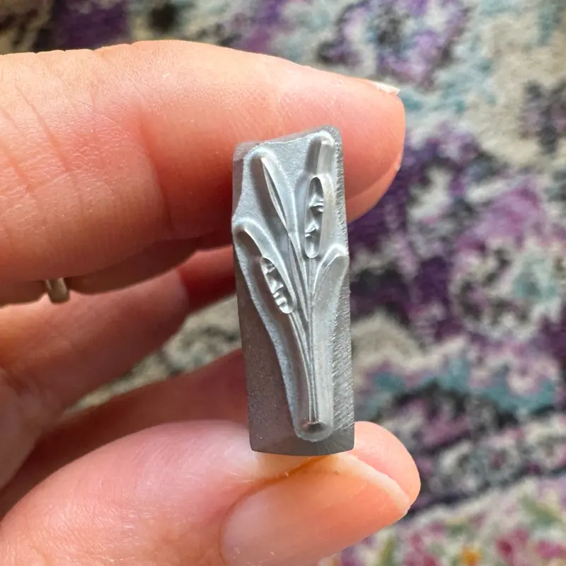 15Mm Cattails Metal Texture Stamp – Beaducation Original 1
