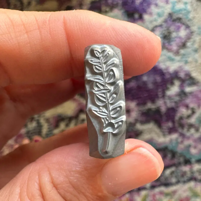 16Mm Eucalyptus Sprig Metal Stamp – Beaducation Original 1