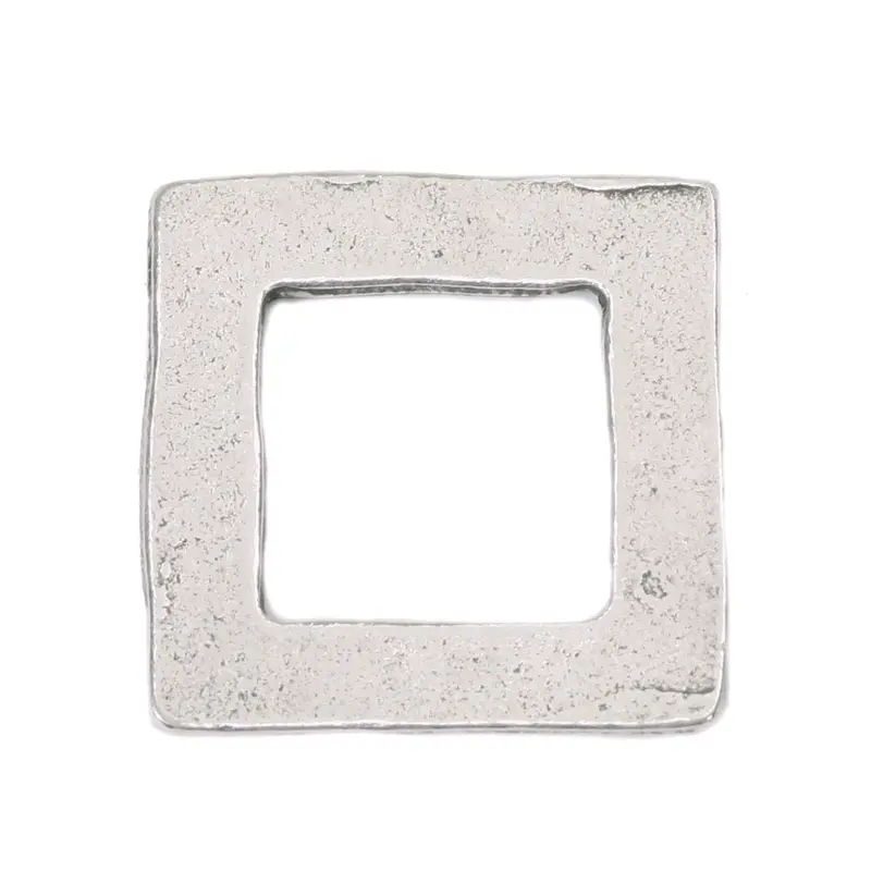 18Mm Square Pewter Washer With 11Mm Center Hole — 16-Gauge 1