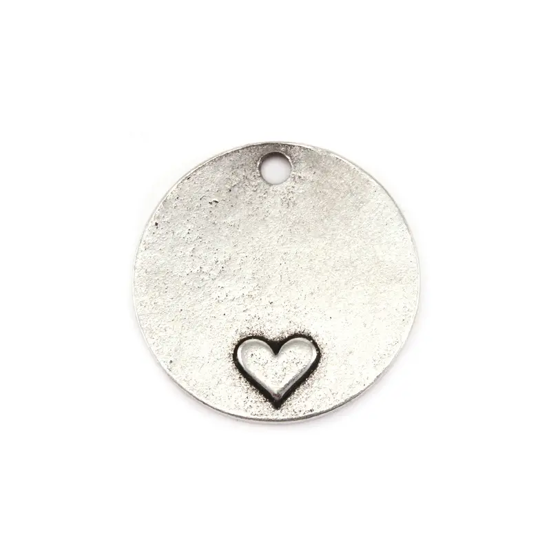 19Mm Heart-Bottom Pewter Disc Blank — 16-Gauge 1