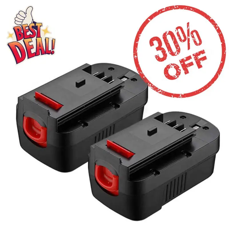 2-Pack Hpb18 Replacement Batteries For Black+Decker 18V Tools | 4000Mah Lithium-Ion (Pre-Promotion) 1