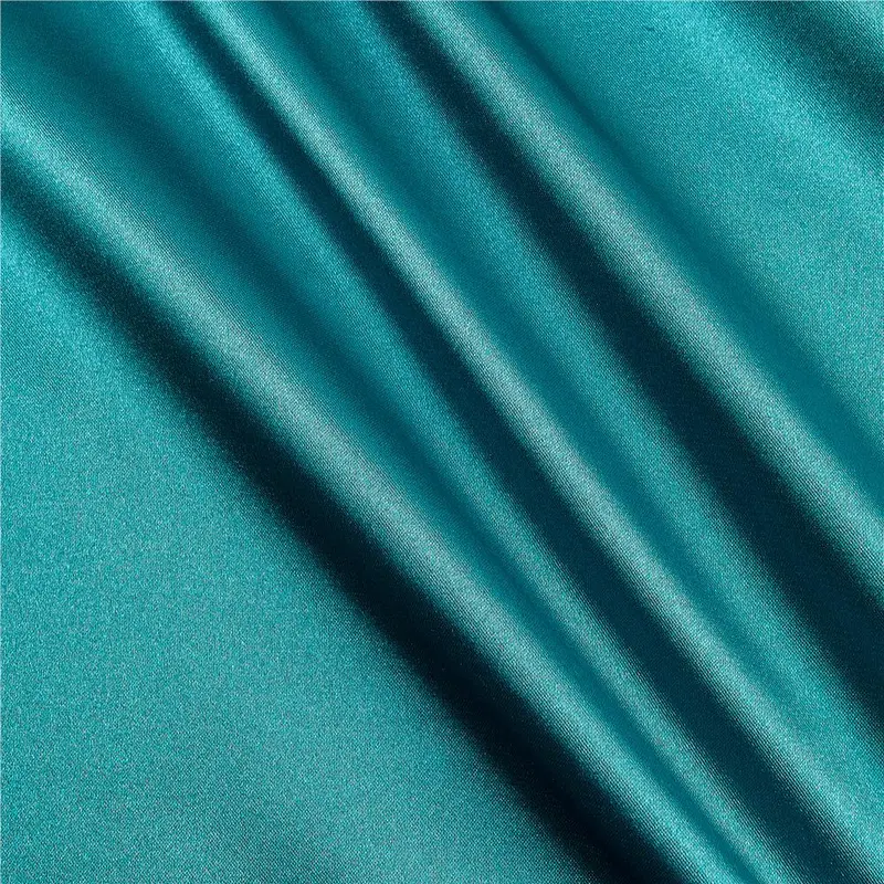 2% Stretch Satin Spandex Fabric By The Yard In Light Teal 1