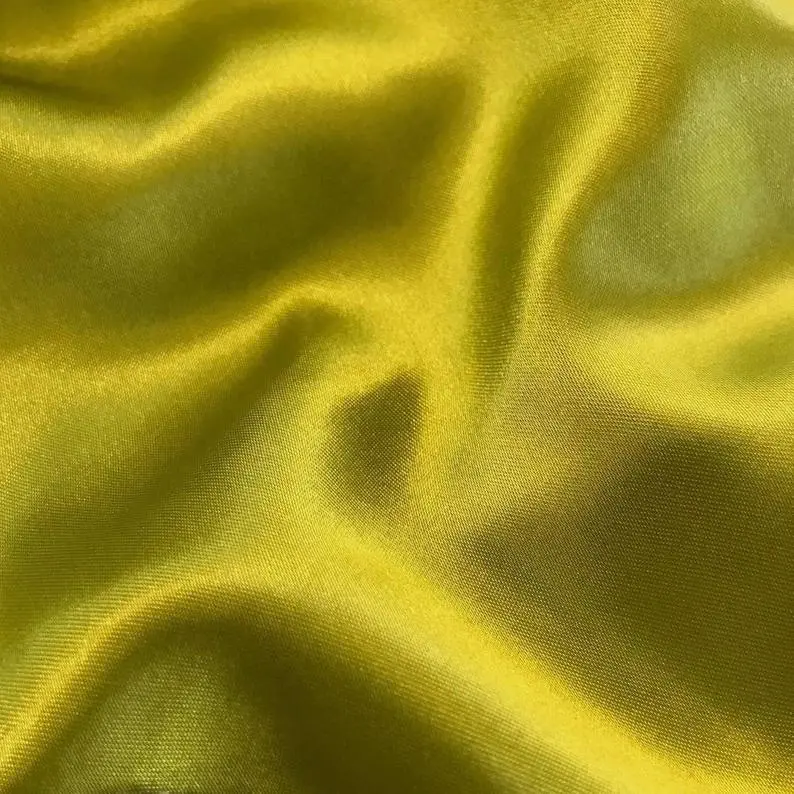 2% Stretch Satin Spandex Fabric By The Yard In Olive Green 1
