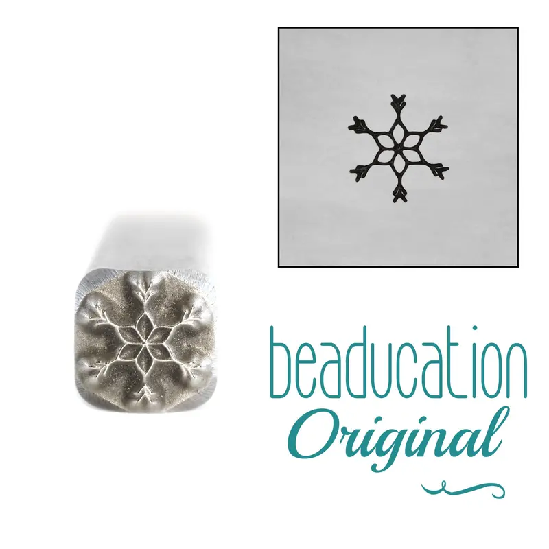 2024 Holiday Snowflake #2 Metal Stamp – 5.25Mm Unique Winter Jewelry Design By Beaducation 1