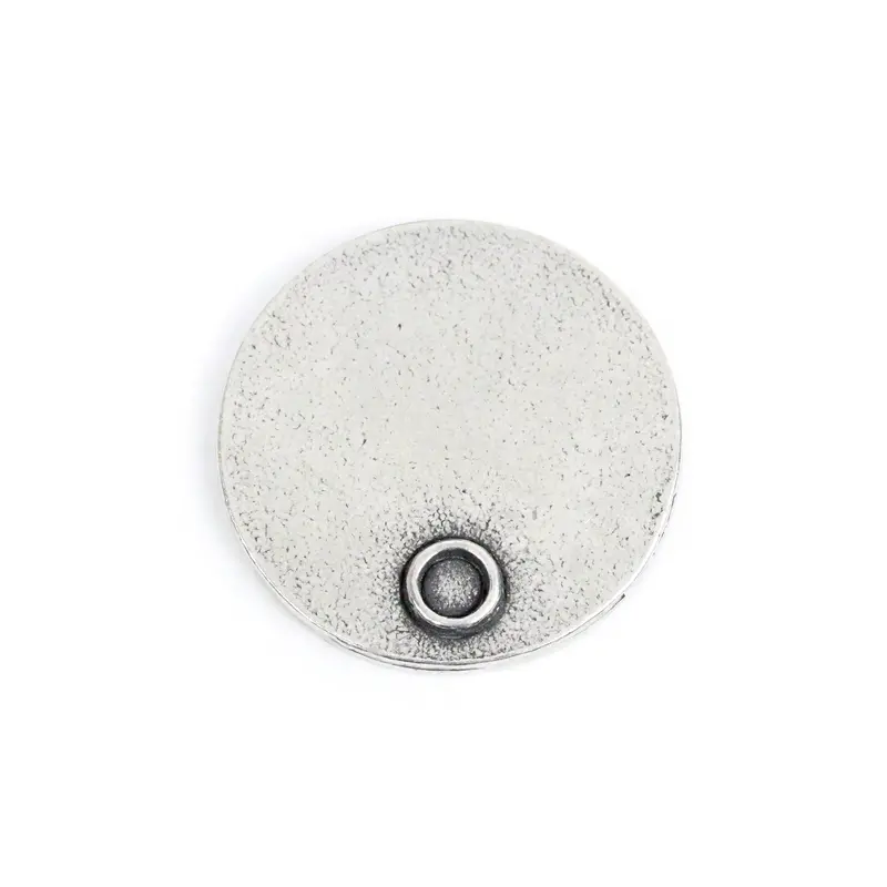 21Mm Pewter Disc Blank With Birthstone Bezel Setting — 16-Gauge 1