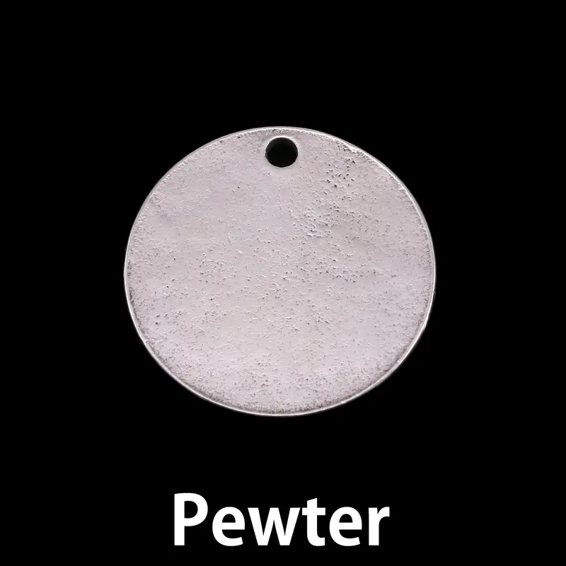 21Mm Pewter Disc Blank With Center Hole — 16-Gauge 1