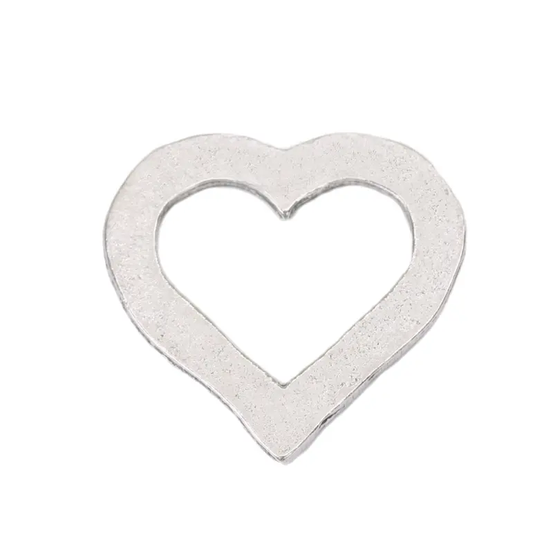 24Mm Heart-Shaped Pewter Washer — 16-Gauge 1