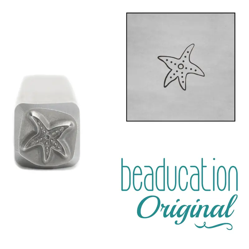 4Mm Starfish Metal Jewelry Stamp – Handcrafted Beaducation Design 1