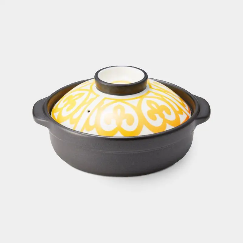 5.5-Liter Cooker Pot Set – Orange-Yellow Lid | Marumo Takagi 1