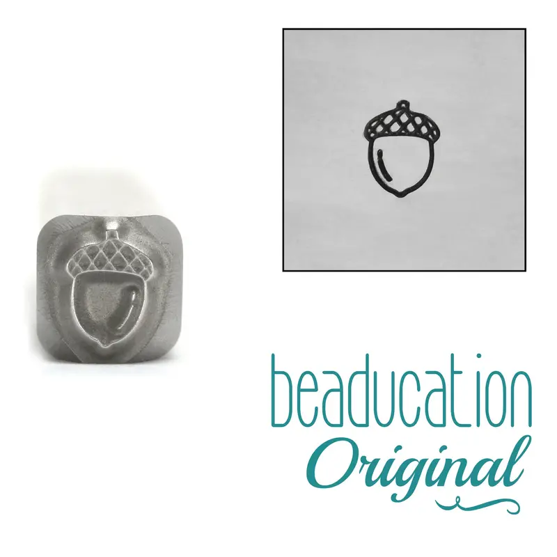 5Mm Acorn-Themed Metal Stamp For Jewelry Making – Beaducation Crafted 1