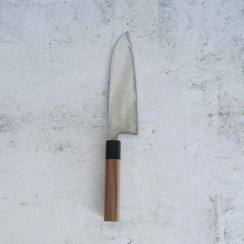 65Mm Suminagashi Chef’S Utility Knife With Walnut Handle | Yoshihiro • Sakai Forged Blades 1