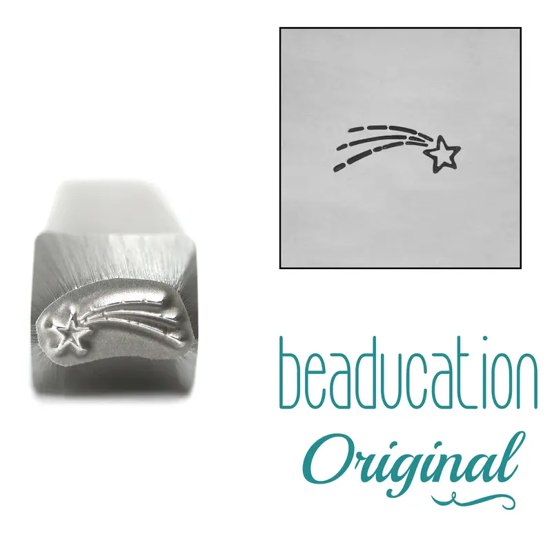 7Mm Shooting Star Metal Jewelry Stamp – Handcrafted Beaducation Design 1