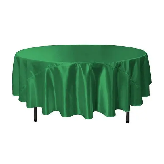 90-Inch Bridal Satin Round Tablecloth For Outdoor Events And Elegant Dining 1