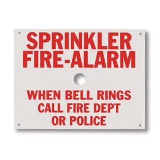A165 Fire Alarm Notification Sign – Brooks ‘Call Fire Dept Or Police’ Label 1