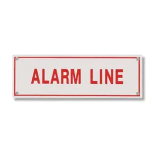 A223 Alarm Line Identification Sign – Brooks Fire Protection Marker 1