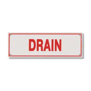 A227 Drain Point Identification Sign – Brooks Fire Safety Identifier 1