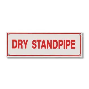 A229 Dry Standpipe Identification Sign – Brooks Fire Protection Label 1