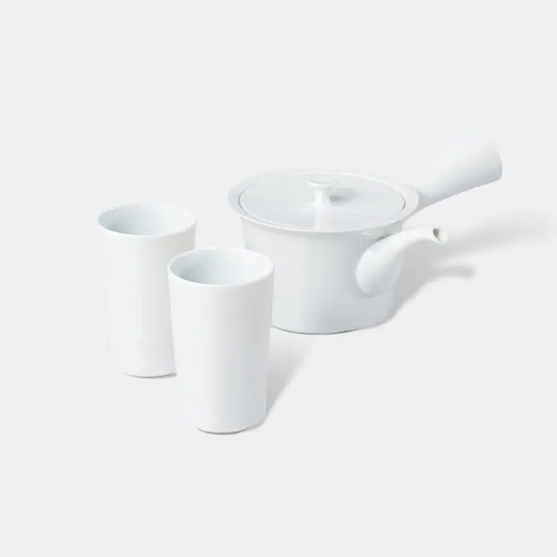 Agasuke Japanese Tea Set – 3-Piece Ceramic Pot & Cups By Saikai Toki 1