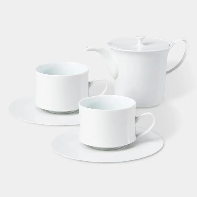 Agasuke Teapot And Cup-And-Saucer Set – 2-Piece Hasami Ware Ensemble By Saikai Toki 1