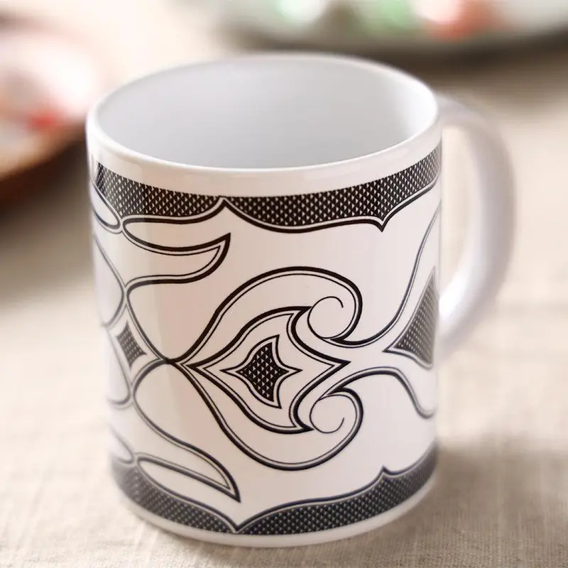 Ainu-Inspired Ceramic Mug – Hand-Illustrated Craft Drinkware By Cikarpe Akan 1