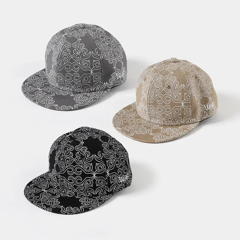 Ainu-Inspired Cotton Cap – Embroidered Heritage Headwear By Cikarpe Akan 1