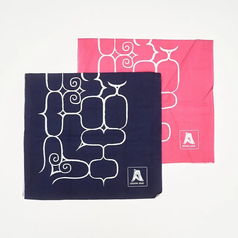 Ainu Pattern Towel Set (Type A) – Distinctive Hand-Printed Design By Cikarpe Akan 1