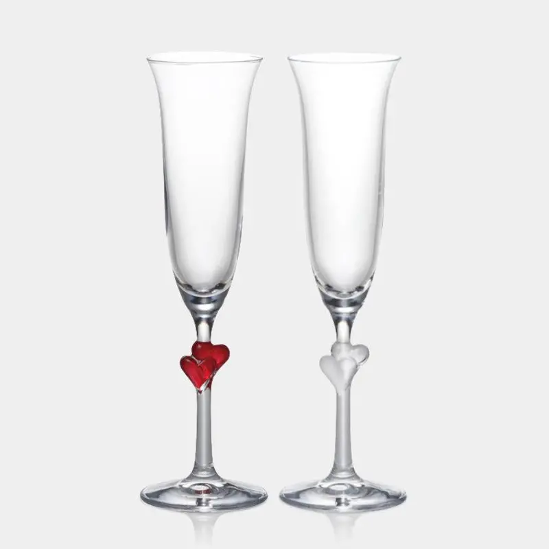 Amore Glassware – Dual-Tone Red & Clear Design | Marumo Takagi 1