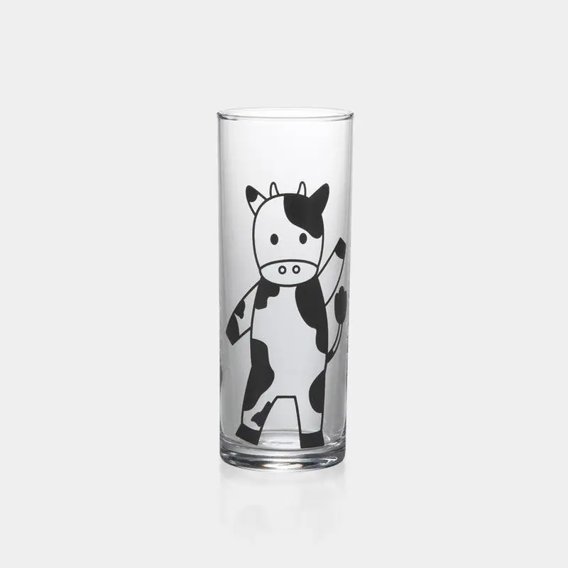 Animal-Themed Glass Tumbler – Cow Design By Marumo Takagi Studio 1