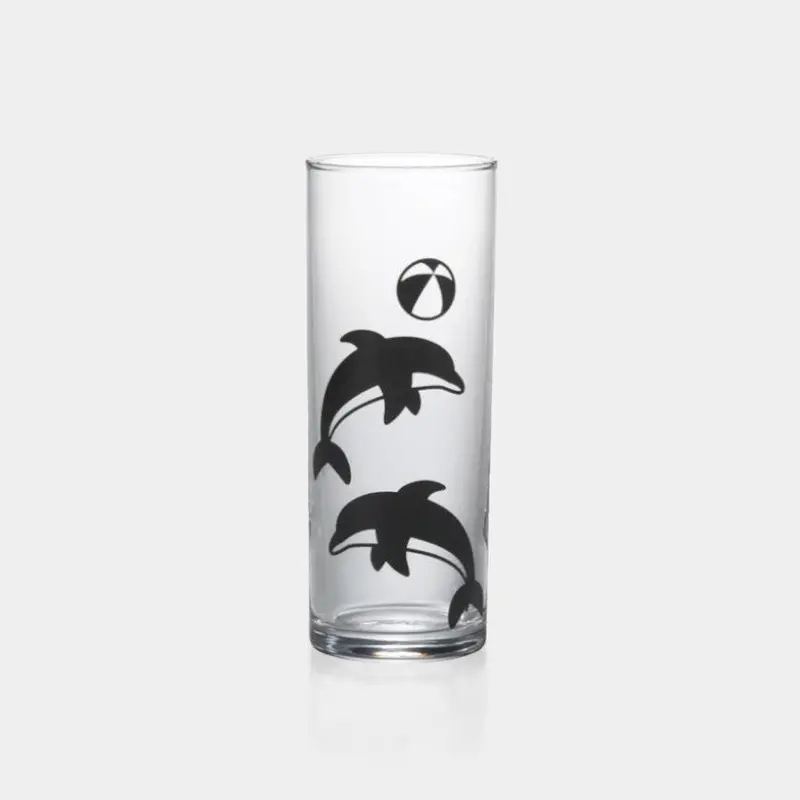 Animal-Themed Glass Tumbler – Dolphin Motif By Marumo Takagi Studio 1