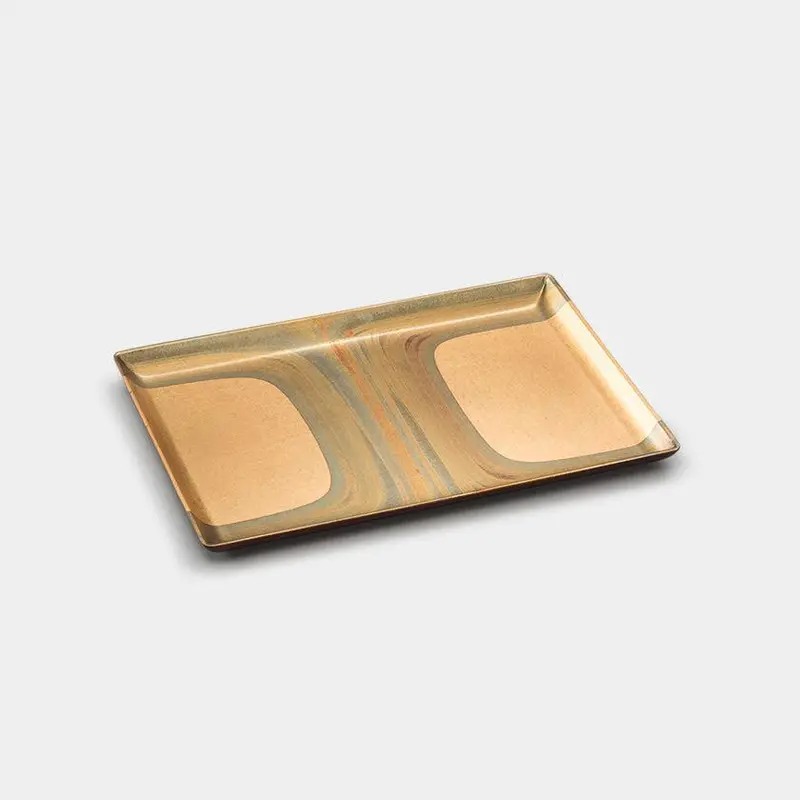 Antique-Foil Decorative Serving Tray | Traditional Kanazawa Gold Leaf Technique | Hakuichi 1