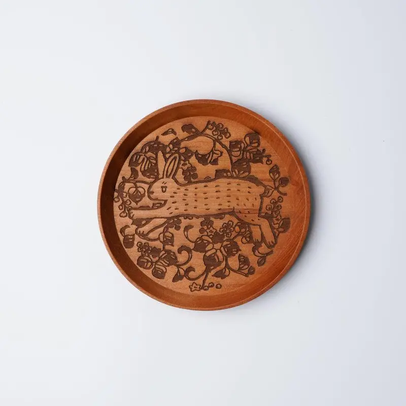 Arabesque And Rabbit Small Dish – Kyoto Yuzen & Print Technique | Sansai Studio 1