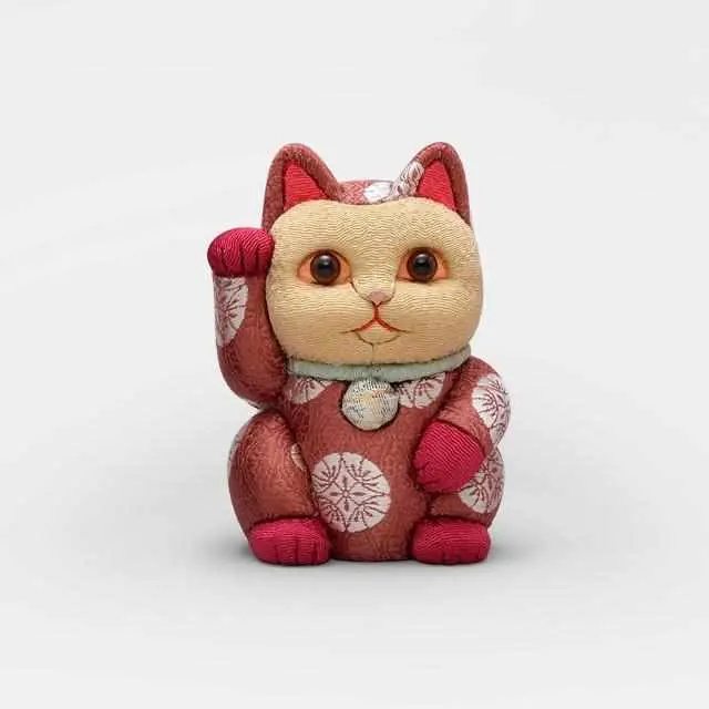 Ariori-Style Maneki Neko – Traditional Kyoto-Inspired Lucky Cat, Small Size By Edō Art Dolls 1