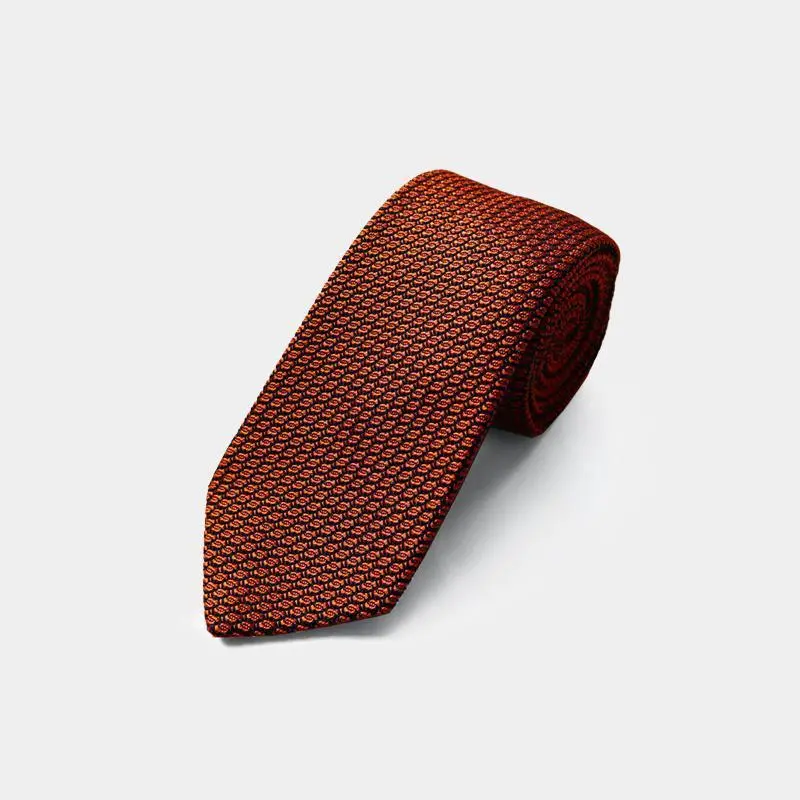 Artisan Garza Necktie In Vibrant Orange – Kuska Handwoven Line 1