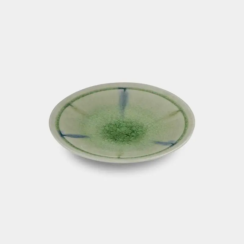 Ash-Glazed Hibiki Sansai Small Plate (15 Cm) – Minimalist Kyoto Kiyomizu Ware By Dainichi 1