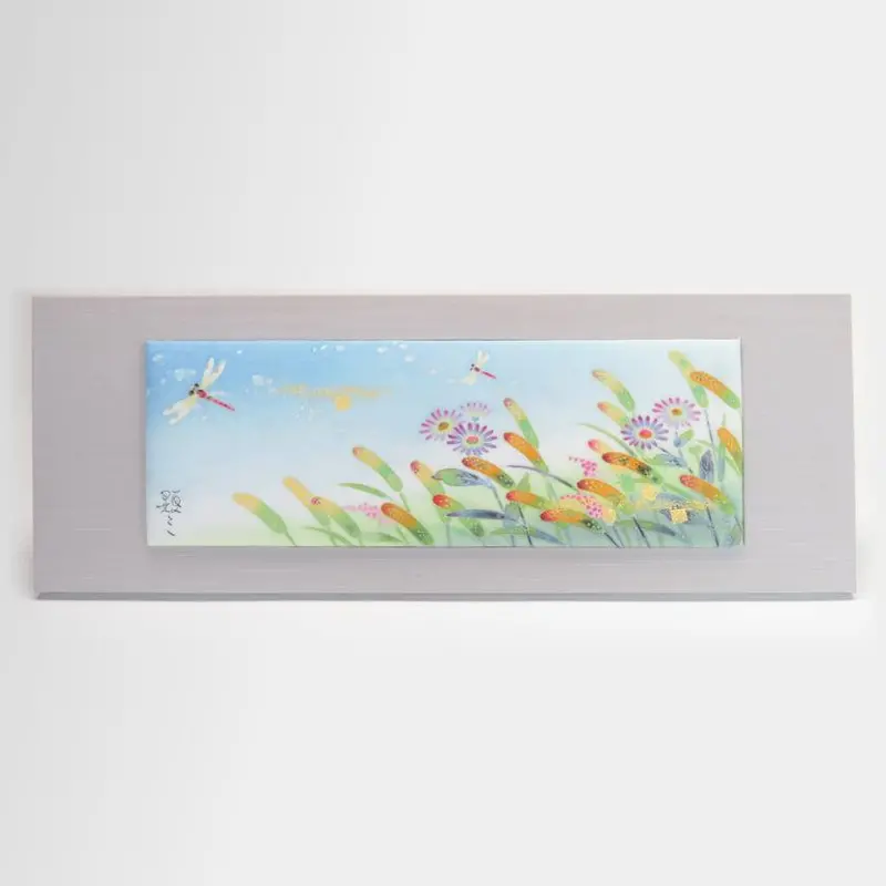 Autumn Fields Wall Art – Traditional Kaga Yuzen Silk Painting By Kenzo Makino 1