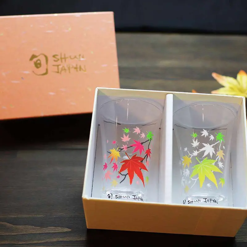 Autumn Leaves Glass Set (2 Pcs) | Marumo Takagi 1