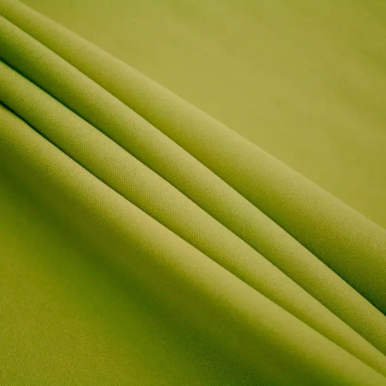 Avocado Green Polyester Poplin Upholstery Fabric – Retro-Inspired, Medium-Weight Fabric 1