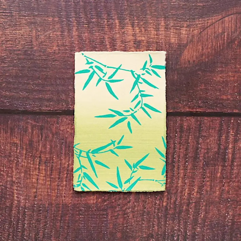 Bamboo Grass Postcards – Emerald Green Pack (3 Cards) | Karagen X Karakami 1