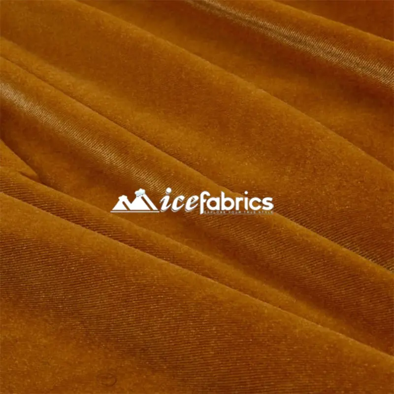 Beige Luxury Stretch Velvet Fabric With Spandex 1