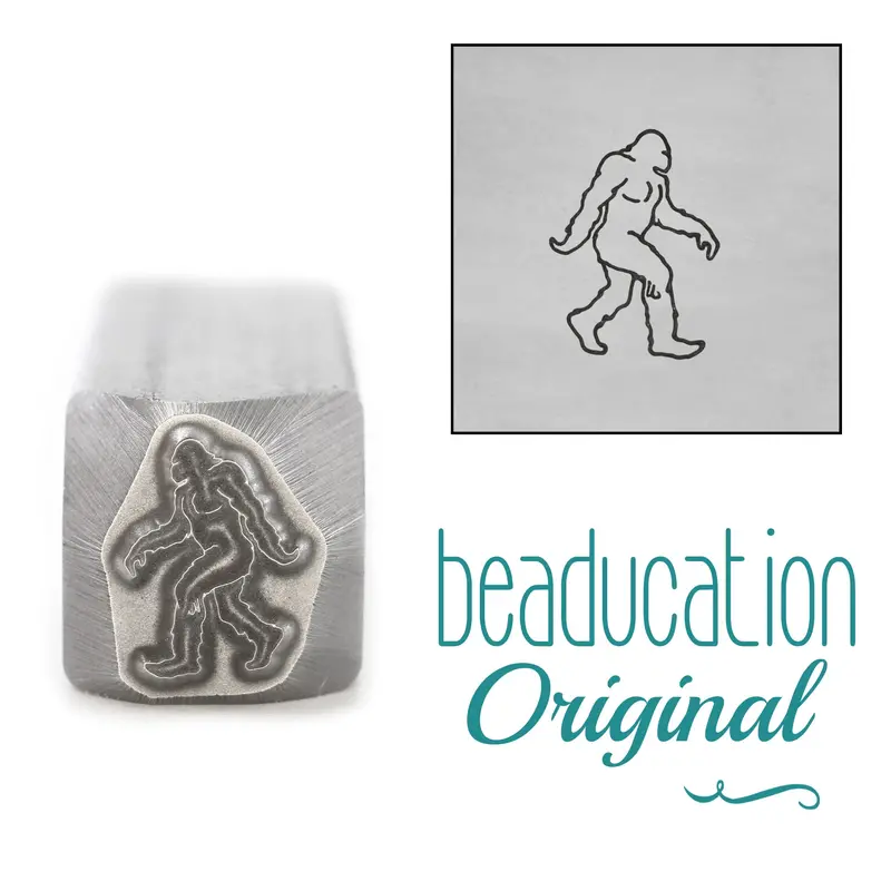 Bigfoot Walking Right Metal Stamp – 10Mm Mythical Creature Jewelry Tool By Beaducation 1