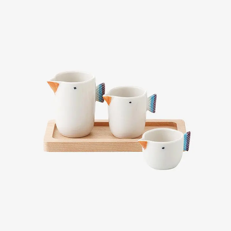 Bird-Themed Mini Pot Set Of Three – Hasami Ware By Saikai Toki 1