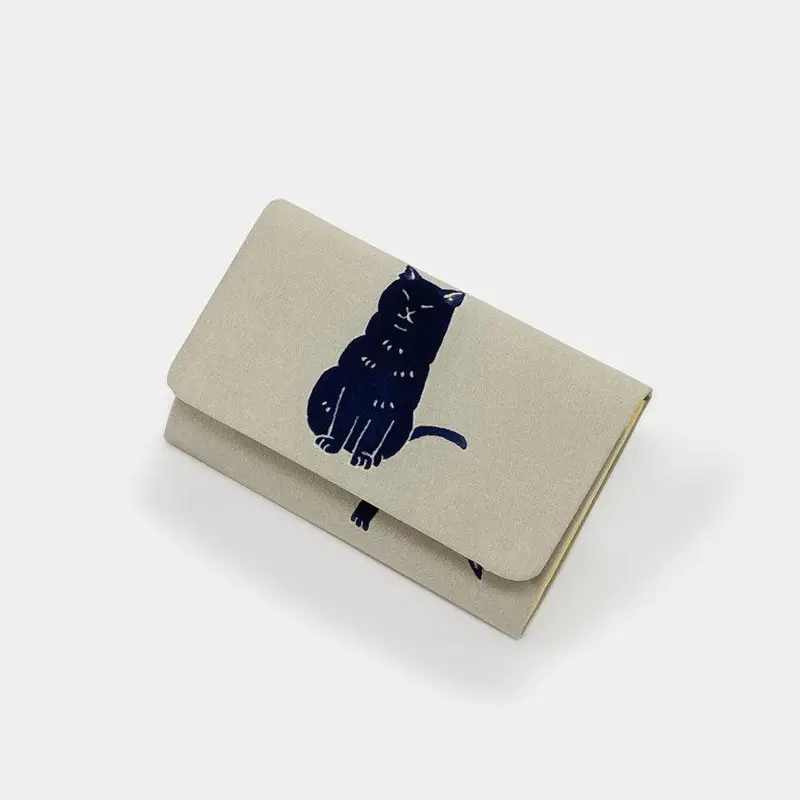 Black Cat Business Card Holder – Handcrafted Kaga Yuzen Wallet By Hiroyuki Kikuta 1