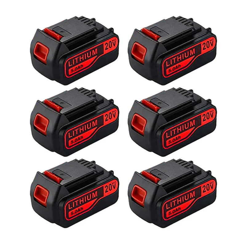 Black & Decker 20V 5Ah Lithium Replacement Battery – Lbxr2040 (6-Pack) 1