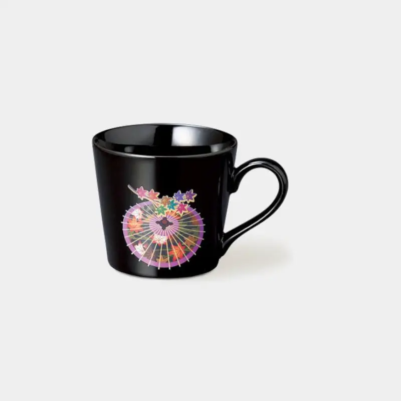 Black Japanese Umbrella Mug – Mino Ware Ceramic By Marumo Takagi 1